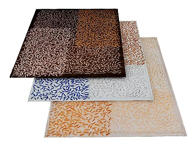Square Rugs Featuring Multiple Colors And Unique Patterns For Interior Decoration 3d model
