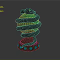 snake cobra venomous snake python reptile cold-blooded animal reptile 3d model