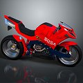 Modern motorcycle two-wheeled motorcycle off-road motorcycle road racing motorcycle 3d model