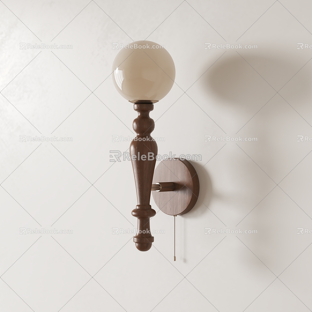 French medieval wall lamp 3d model