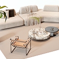 Sofa coffee table group 3d model