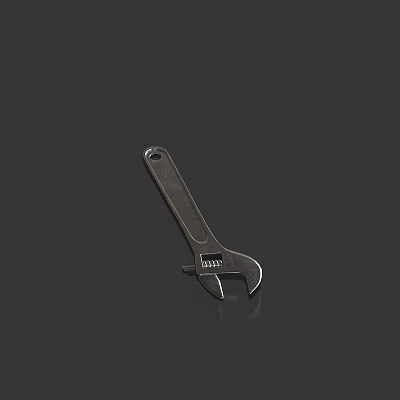 Durable Adjustable Steel Hardware Wrench for Home Repair and Maintenance Tools 3d model