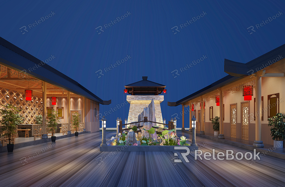 New Chinese Restaurant Holiday Hotel Casual Restaurant model