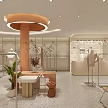 Modern Clothing Store Interior With Clothing Racks Mannequins And Green Plants