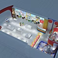 We Love Mango Shopping Mall Store With Red Decor And Toy Display Shelves