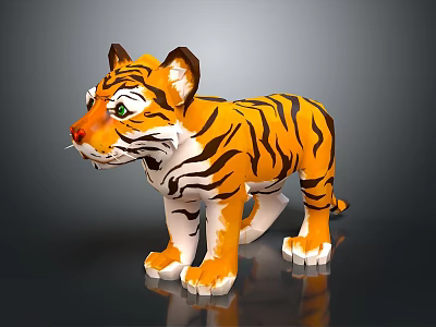 Modern tiger fierce tiger downhill tiger 3d model Modern tiger fierce tiger downhill tiger 3d model