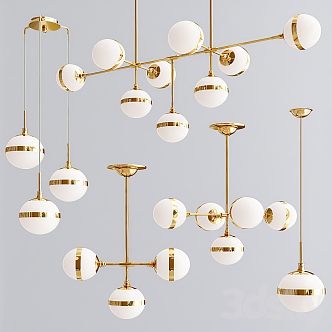 Light Luxury Chandelier 3d model