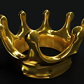 Shiny Golden Crown Decorative Ornament Set For Home Tabletop Decor