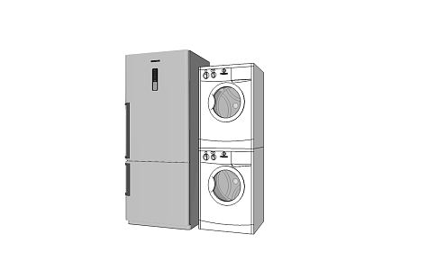 Modern washing machine 3d model