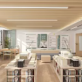 modern reading room 3d model