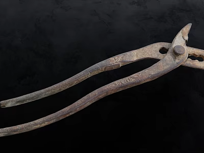 Rusty Old Pliers Hand Tool For Gripping Tasks In Hardware Workshop 3d model