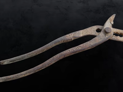 Rusty Old Pliers Hand Tool For Gripping Tasks In Hardware Workshop 3d model