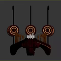 Traditional Musical Instrument 3D Model With Wooden Body Strings And Tuning Pegs