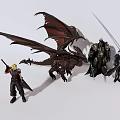 Action Collectible Dolls Dragon Robot and Sword Wielding Figure with Wings Mechanical Design and Weapons