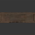 Traditional Wooden Cabinet With Intricate Carved Details And Arched Glass Doors