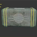 Vault Tec Retro Electronic Radio With Silver Yellow Design And Speaker Grille