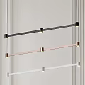 Modern Linear Pendant Lights With Black Rose Gold And White Minimalist Design