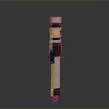 Tactical Tubular Weapon With Vertical Cylindrical Design Black Orange Sections And Bottom Hook