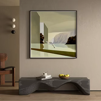 abstract decorative painting 3d model