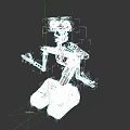 Game And Movie Robot Character With Tracked Legs And Large Mechanical Eyes