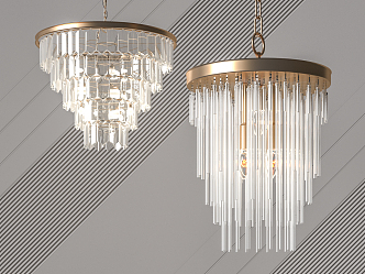 Light Luxury Crystal Chandelier 3d model