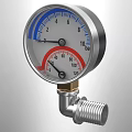 Industrial Pressure Gauge With Dual Scale