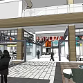 Station Center Building With Large Glass Windows Modern Exterior And Glass Door Entrance