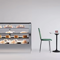 Modern Display Cabinet 3d model
