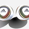 Adidas Footballs As Sports Equipment With Colorful Patterns And Brand Logo