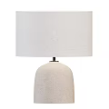 Elegant Modern Table Lamp With White Linen Shade And Ceramic Base Design 3d model