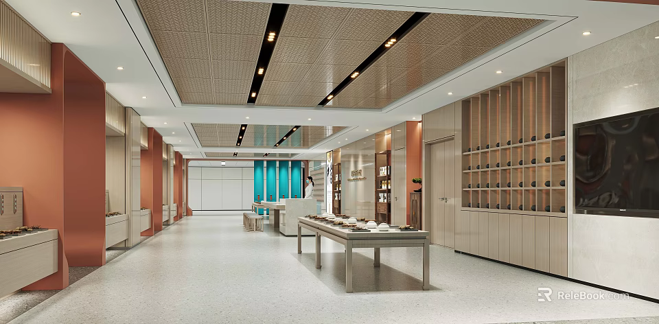 Modern Hospital Outpatient Clinic Interior Space Design 3d model 