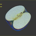 Juicy Ripe Red Apple Sliced Open Displaying White Flesh And Core