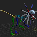 Reptile Dinosaur Model Showcasing Head Crest Blue Color And Dynamic Stance
