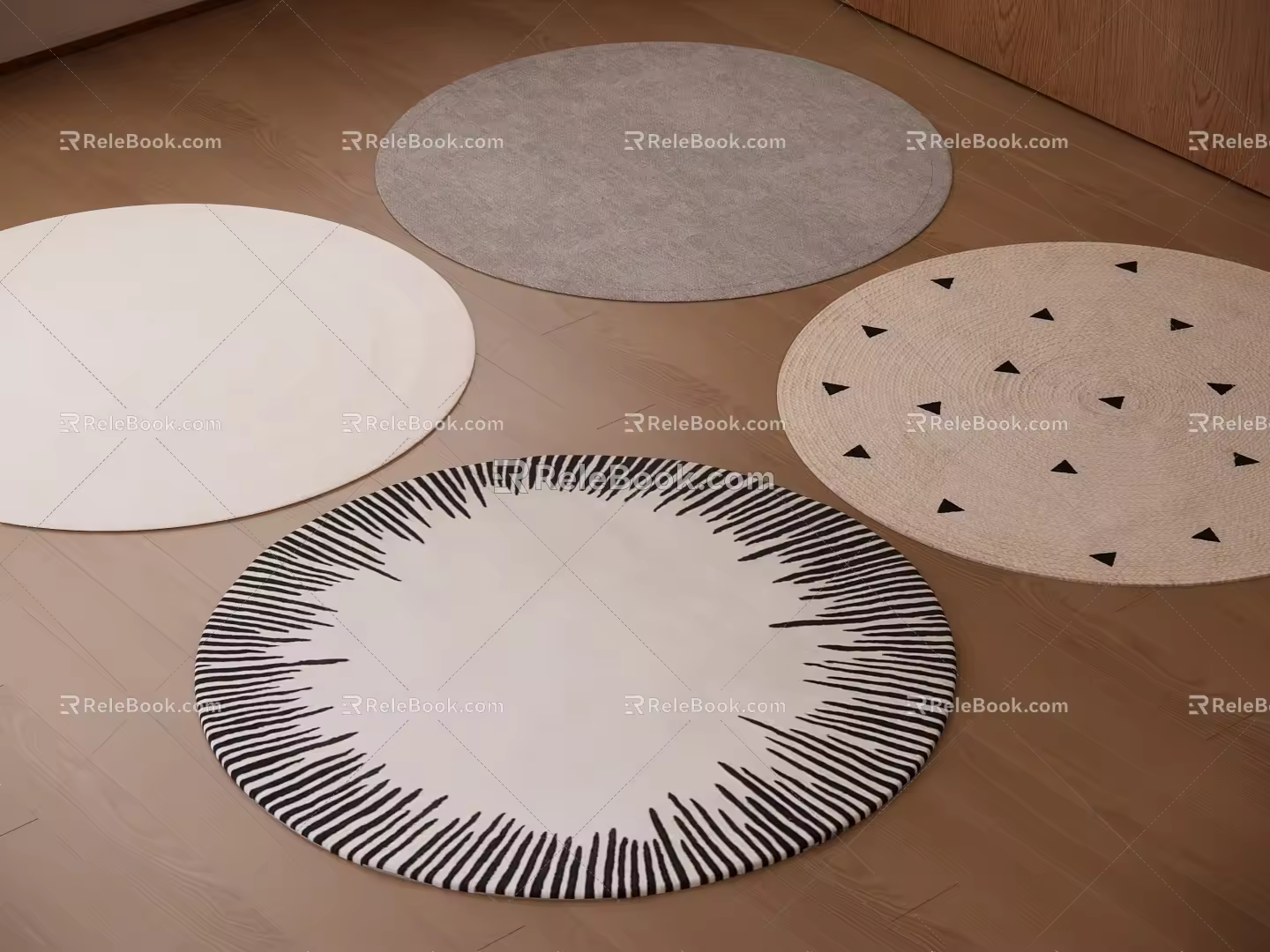 Round carpet Modern carpet 3d model