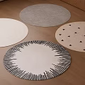 Round carpet Modern carpet 3d model