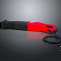 Red And Black Handheld Electric Power Tool With Coiled Power Cord 3d model