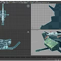 Soviet Sam 2 sam2 sa2 missile launcher 3d model