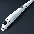 Modern White High Speed Train With Streamlined Front Design And Aerodynamic Shape 3d model
