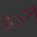 Heavy Duty Industrial Crane Equipment With Yellow Striped Transport Platform Structure