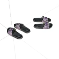 Stylish Pink Leopard Print Slippers With Black Soles And Soft Upper Design
