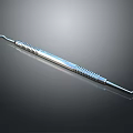 Stainless Steel Medical Instrument With Double Curved Tips And Ergonomic Grip For Surgical Procedures