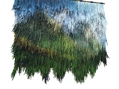 Colorful Gradient Textured Hanging Wall Decor 3d model