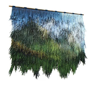 Colorful Gradient Textured Hanging Wall Decor 3d model