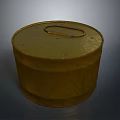Vintage Brass Metal Round Storage Bucket With Handle For Home Organization