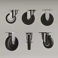 Different Types Of Casters With Metal Frames And Rubber Wheels Design