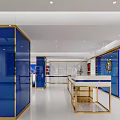 Guojiao 1573 Brand Store Exterior Featuring Blue Facade Glass Door And Window Displays