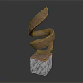 Abstract Art Abstract Bronze Carving Abstract Modeling Ornaments Furnishings Crafts 3d model