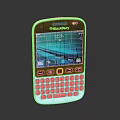 BlackBerry Mobile Phone With Physical Keyboard And App Icons On Screen