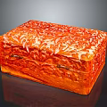 Orange Carved Pattern Storage Box For Clothing Accessories And Garment Organization 3d model