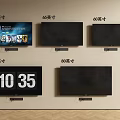 Wall Mounted Televisions in 65 40 and 80 Inch Sizes Displayed in Room